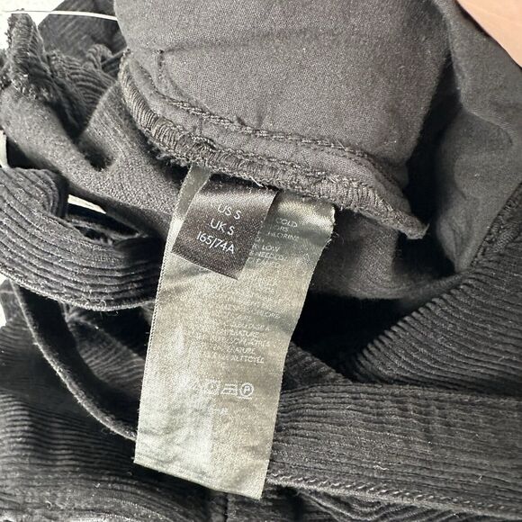 Free‎ People Overalls Women’s Small Black Corduroy Pleated Pockets Tie Strap - Picture 12 of 16